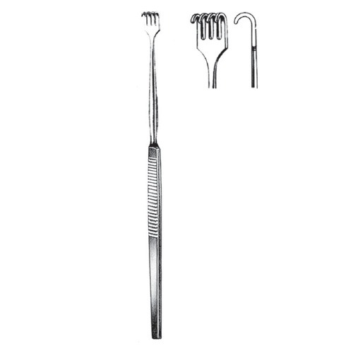 Retractor, Blunt, 4 Prongs, 16cm