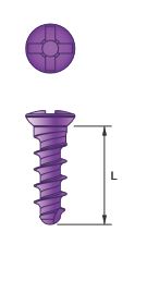 Non locking screw, Ø 3.0 ,Ø 2.3, 05mm, Green