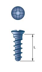 Locking Screw, Ø 3.0  , Ø 1.95 , 18mm,  Blue