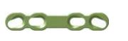 Straight Plate 4 Holes, Thickness 2.0 mm, Green