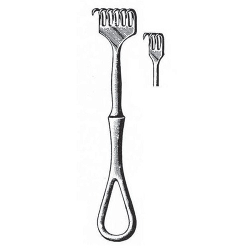 Volkmann Retractor, 3 Prongs, Sharp, 11.5cm