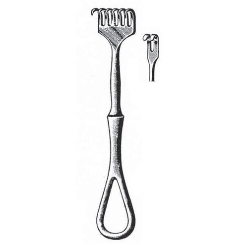 Volkmann Retractor, 2 Prongs, Blunt, 11.5cm