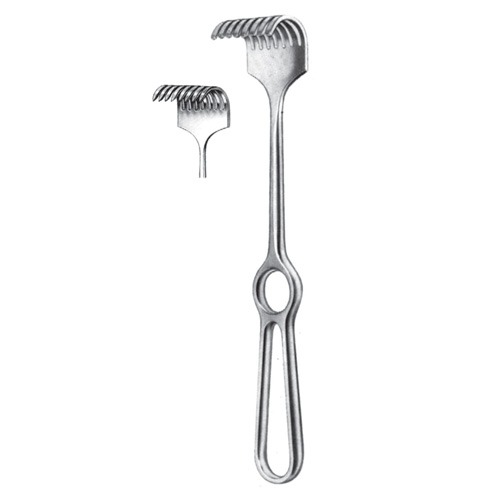 Koerte Retractor, 40x30mm, Sharp, 23.5cm