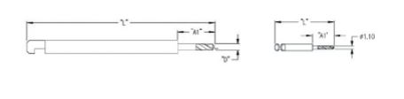 Facial Drill Bit For Surgical, Ø 1.0mm, 65mm, 8mm