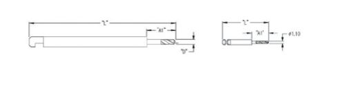 Orthognathic Drill Bit For Surgical, Ø1.6mm, 70mm, 10mm