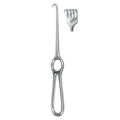 Volkmann Retractor, 4 Prongs, Sharp, 21.5cm