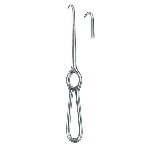 Volkmann Retractor, 1 Prongs, Semi Sharp, 21.5cm