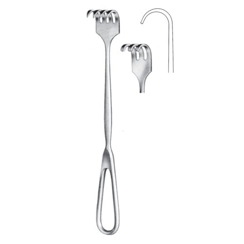 Retractor, 3 Prongs, Blunt, 22cm