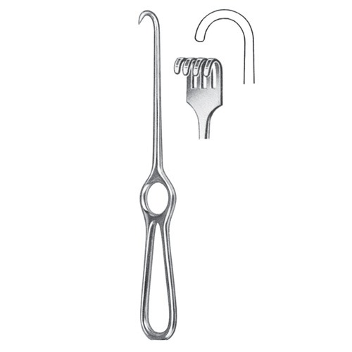 Kocher Retractor, 4 Prongs, Blunt, 22cm