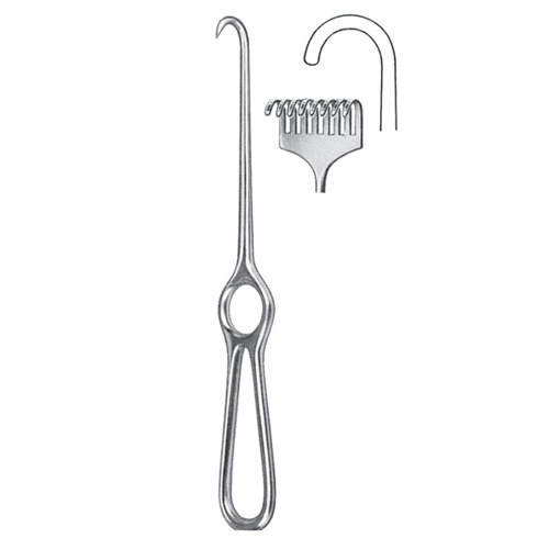 Kocher Retractor, 8 Prongs, Blunt, 22cm