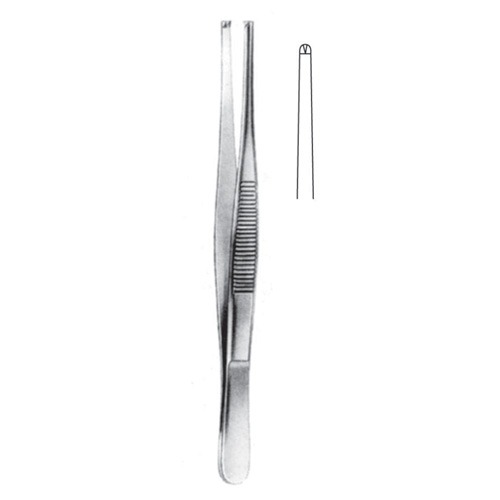 Tissue Forceps, Delicate, 1x2 Teeth, 13cm