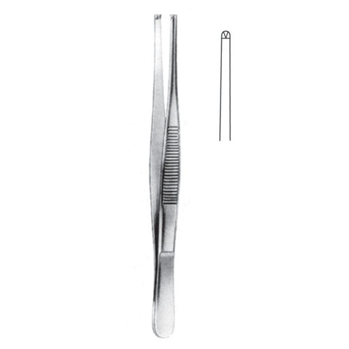 Tissue Forceps, Regular, 1x2 Teeth, 10cm