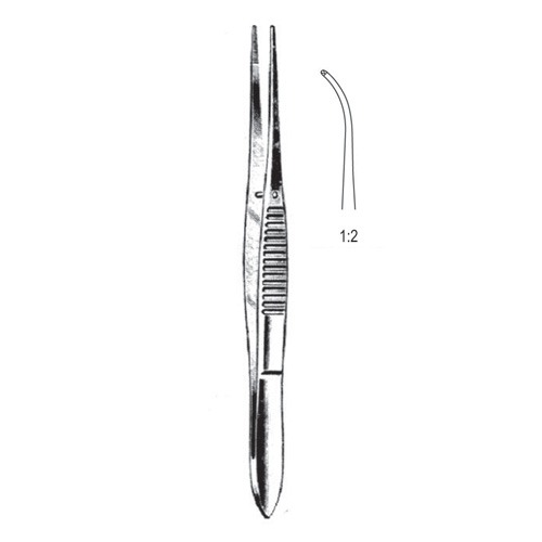 Micro Dressing Forceps, Plain, Fully Cvd, 12cm