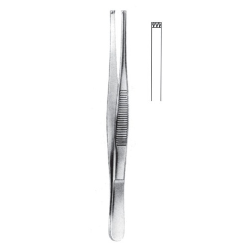 Tissue Forceps, Regular, 3x4 Teeth, 10cm