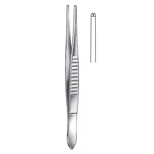 USA Model Tissue Forceps, 1x2 Teeth, 31cm