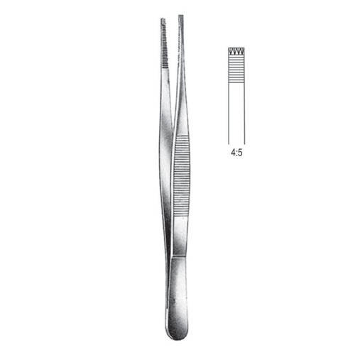 Adlerkreutz Tissue Forceps, 4x5 Teeth, 25cm