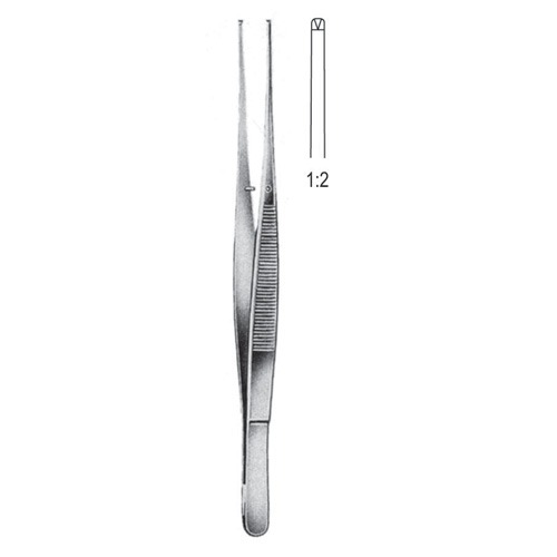 Potts-Smith Tissue Forceps, 1x2 Teeth, 18cm