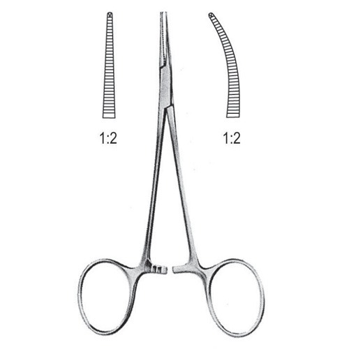 Micro Mosquito Artery Forceps, 1x2 Teeth, Cvd, 10cm