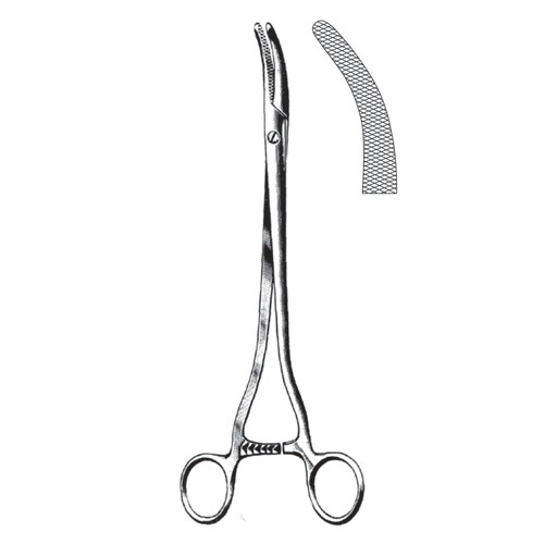 Wertheim Hysterectomy Forceps, Screw Joint, 25cm