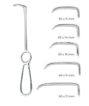 Retractors (Langenbeck 21cm) mm. 30x14