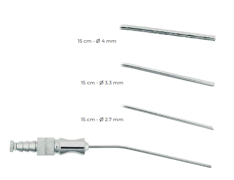 Frazier Trocars, suction tubes, Cannulas Fig. 8FR ( 15cm) - ø 2,7 mm