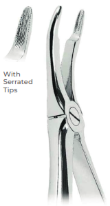 Extracting Forceps With serrated tips FOR Upper roots   Fig. 44