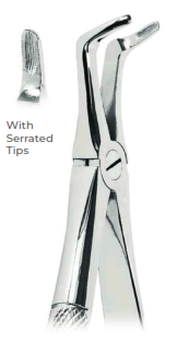 Extracting Forceps With serrated tips FOR  Lower roots   Fig. 46