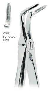 Extracting Forceps With serrated tips FOR Lower roots  Fig. 46L