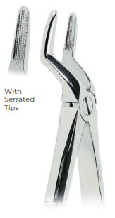 Extracting Forceps With serrated tips  FOR Upper roots   Fig. 51