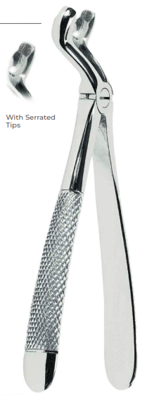 Ogden-Felsch Extracting Forceps With serrated tips for Upper third molars  Fig. 121