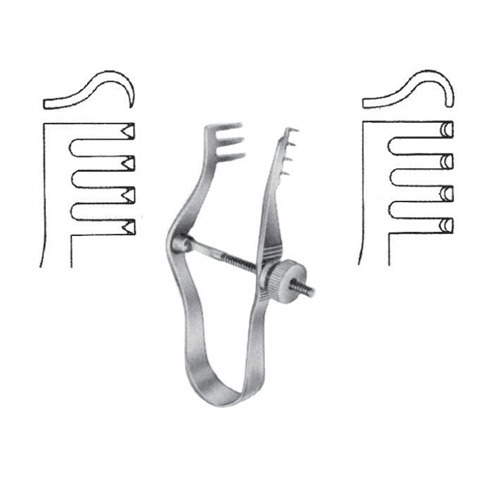 Finsen Self Retaining Retractor, Blunt, 7cm