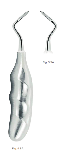 Schmeckebier-Apexo Root Elevators with Anatomically Shaped Handle in stainless steel Fig. 5 SA