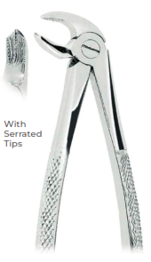 Extracting Forceps for Children With serrated tips for  Lower molars  Fig. 22S