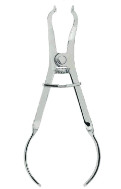 Ivory lightweight Clamp-forceps 17cm