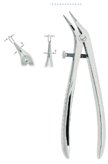 Böhm Telescope Crown Pliers, 14.5cm, A=4.4mm, B=5mm, C=3.4mm, D=3.8mm