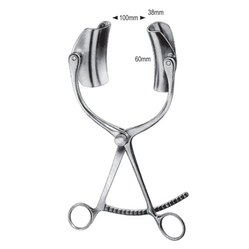 Collin Abdominal Retractor, with 1 Pair of Blades, 38x60mm,