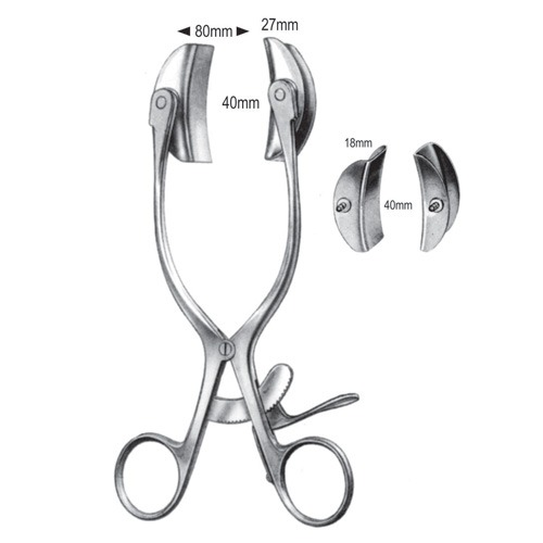 Baby Collin Abdominal Retractor, Lateral Blades 18x40mm