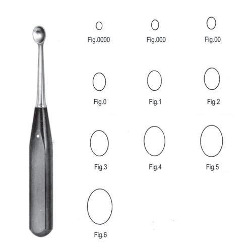 Volkmann Bone Curettes, 17cm, Fig. 000