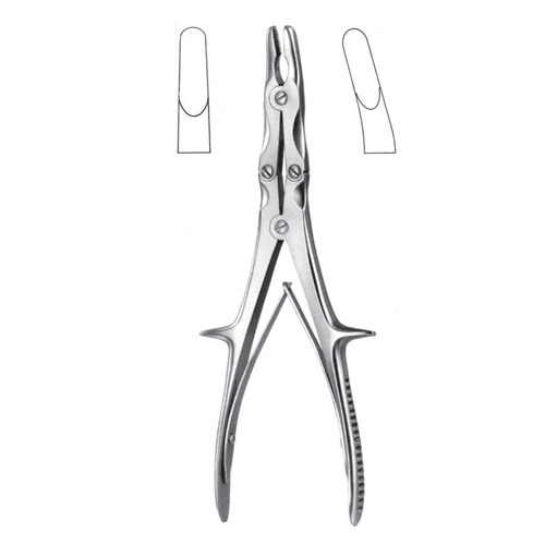 Stille-Ruskin Bone Rongeur Forceps, Curved, 23cm