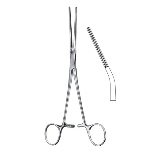 Potts Coarctation Forceps, Curved, 21cm