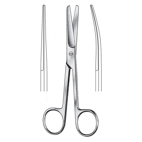 Standard Operating Scissors, B/B, Cvd, 14.5cm