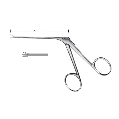 Mini Mcgee Alligator Micro Ear Forceps,4.0x0.8mm Straight, Serrated