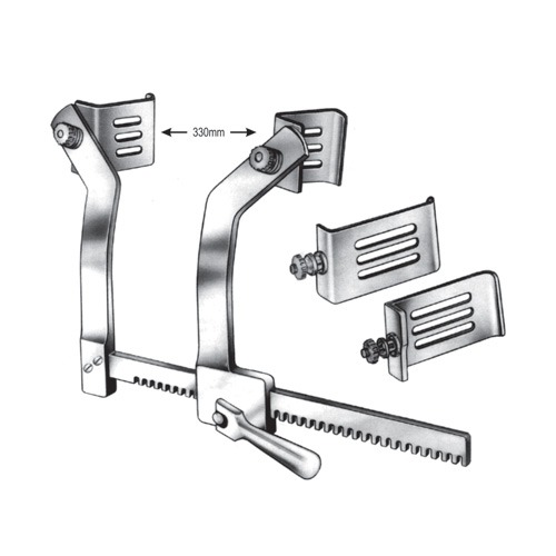 Braastad Rib Spreaders, S/S, With 2 Baldes