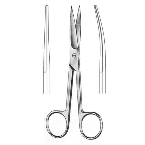 Standard Operating Scissors, S/S, Cvd, 13cm