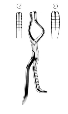 Rowe-Dingman (Left) Disimpaction Forceps, 25.0cm