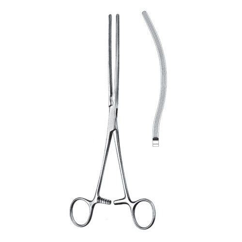 Kocher-Atrauma Intestinal And Stomach Clamps, Curved, 28cm