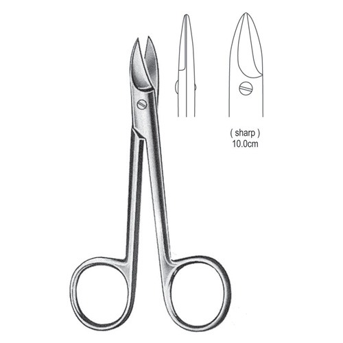 Beebee Ligature Scissors, Sharp, Str, 10cm