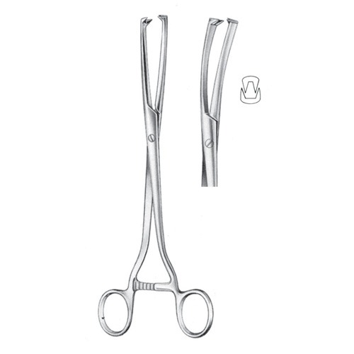 Museux Tenaculum Forceps, 24cm (Curved Sideway) 6 mm