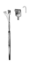 [RI-146-04] Flexible Retractor, Sharp, 4 Prongs, 16cm