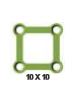 [FBP-19-04L] Box Plate 4 holes,  Thickness 0.5, Green